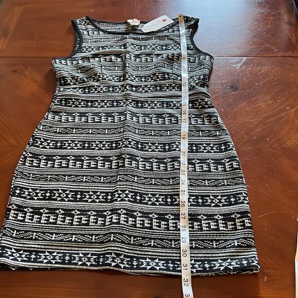 One Clothing M Black & Gray Print Sleeveless Knit Mini Dress NWT - Picture 8 of 9